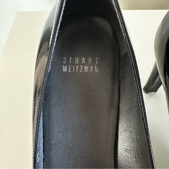 Stuart Weitzman Platswoon Black Patent Leather Platform High Pumps Size 11 - Picture 2 of 8